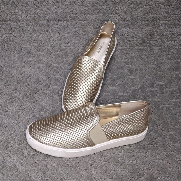 Vince Shoes - Vince Blair Women's Leather Sneaker Champagne Casual Sneakers